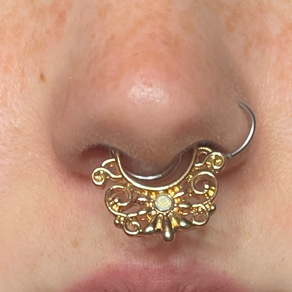 Gold Plated Fake Septum Rings - Picture 3 of 5